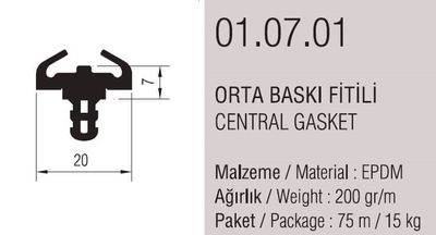 01.07.01 Orta Baskı Fitili - 75 Metre - 2