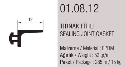 01.08.12 Tırnak Fitili 12 mm - 285 Metre