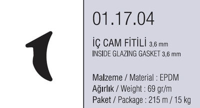 01.17.04 İç Cam Fitili 3,6 mm - 215 Metre - 2