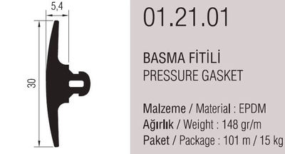 01.21.01 Basma Fitili 5,4 mm - 101 Metre - 2