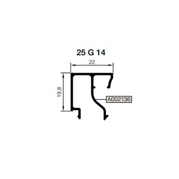 25 G 14 22 mm Cam Çıta Profilleri