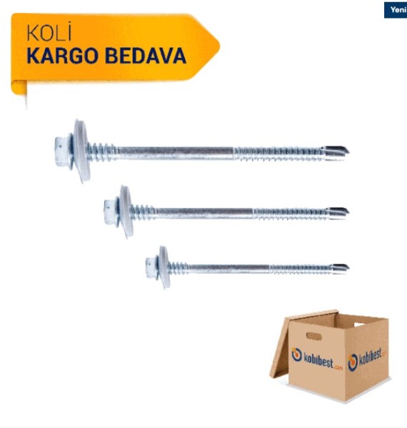 Akdeniz 6 MM Deler Sandviç Panel Vidaları - Koli - Akdeniz