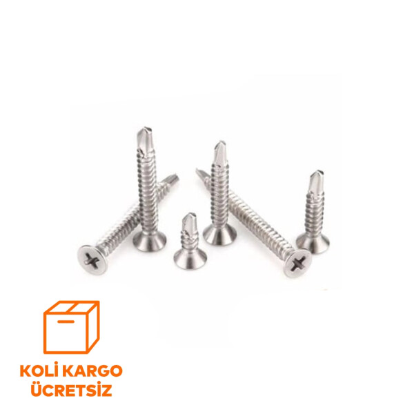 Akdeniz Yıldız Havşa Başlı Matkap Uçlu Vida YHB MUV - Koli - Akdeniz