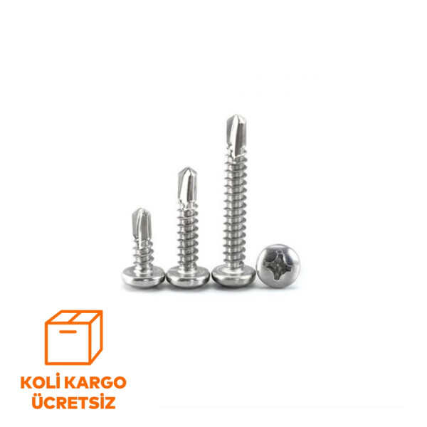 Akdeniz Yıldız Silindir Başlı Matkap Uçlu Vida YSB MUV - Koli - Akdeniz