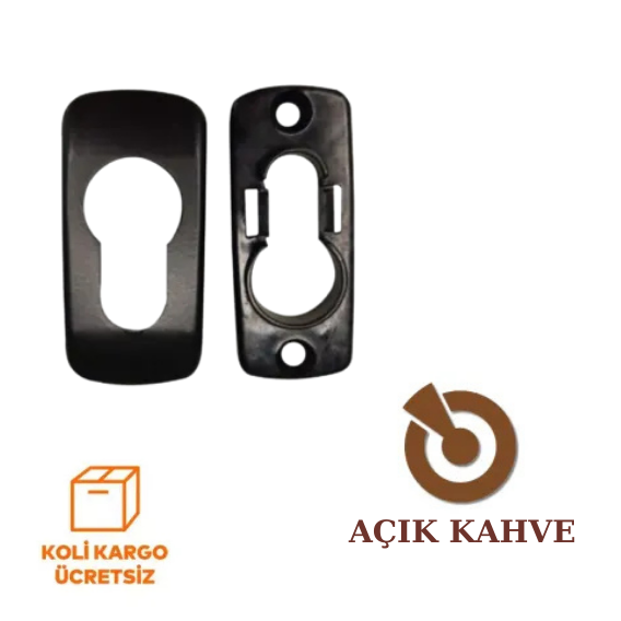 Alüminyum Profil Çift Taraflı Kapı Kolu Rozeti 2li Takım - 7