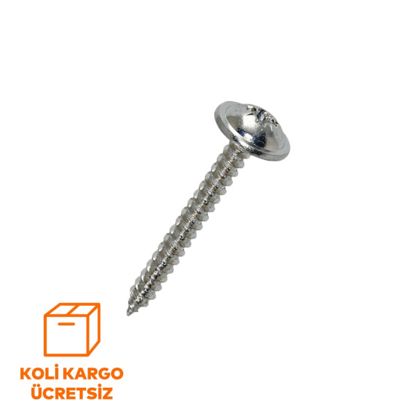 Arkalık Vidası Pul Başlı Sunta Vidası - 