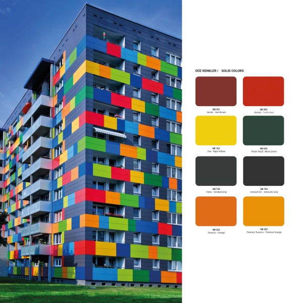 Asaş Naturalbond 40+40 Düz Renk Kompozit Panel - Thumbnail