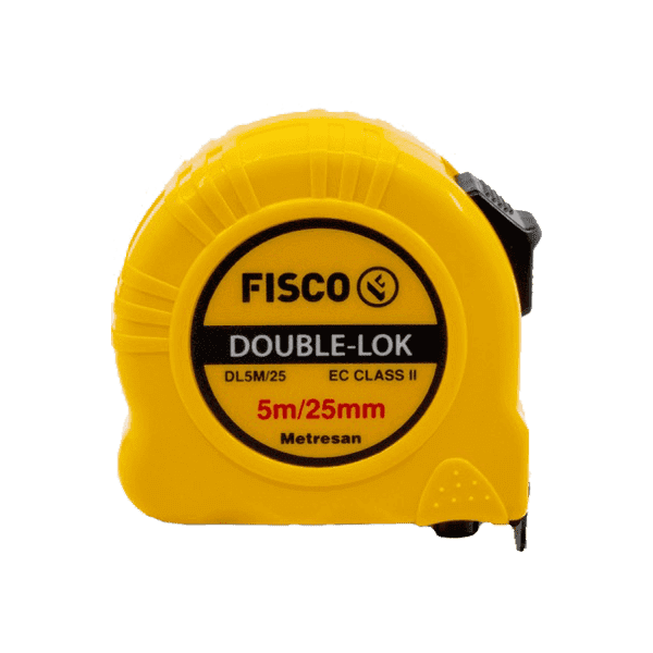 Fisco DL 5M / 25MM Double - Lok Şerit Metre