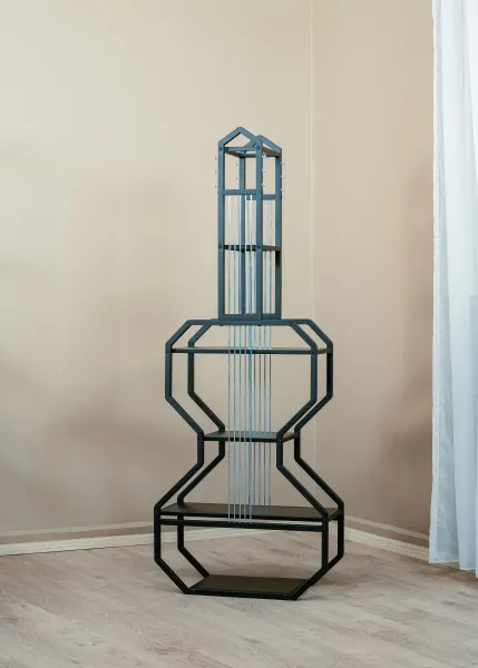 Gitar Ünite Siyah MDF Raflı - 1