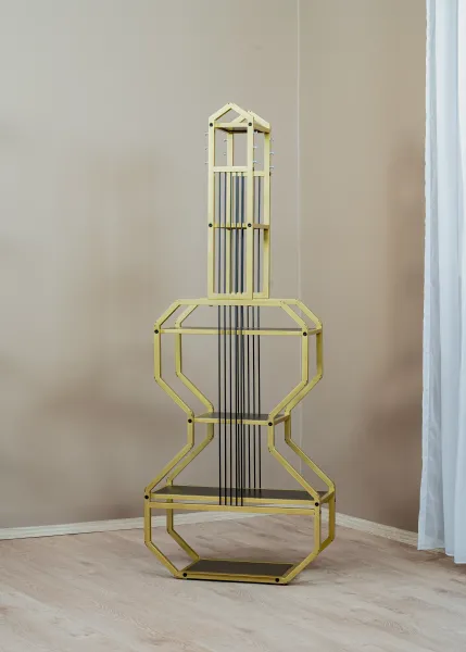 Gitar Ünite Mdf Raflı Gold - 1