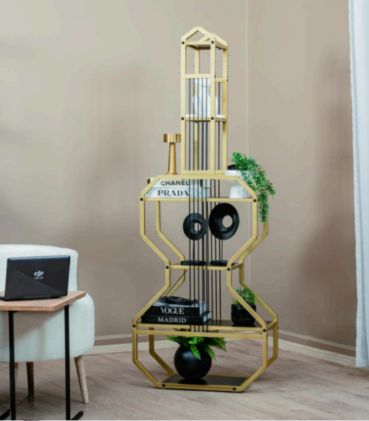 Gitar Ünite Mdf Raflı Gold - 2