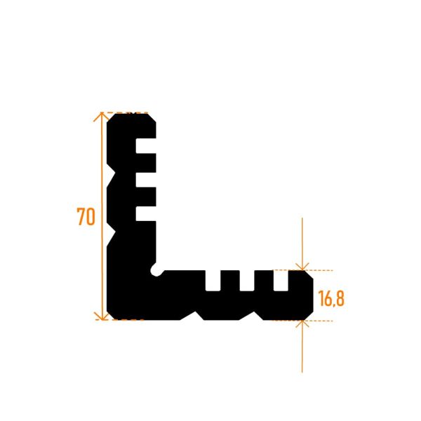 157 L 38 - 27 MM R50 Cephe Kaset Köşe Takozu