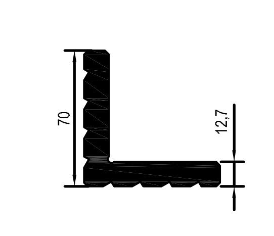 144 L 35 - 44,4 mm Rd55 F 01 Kasa Profil Köşe Takozu - 1