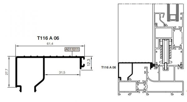 RST116 T116 A06 Adaptör Profili