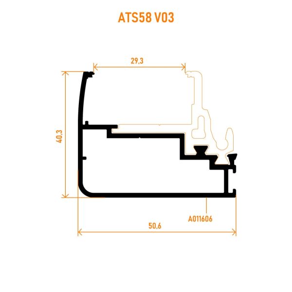 RST58 / ATS58 V03 Sürme Kenet Profili