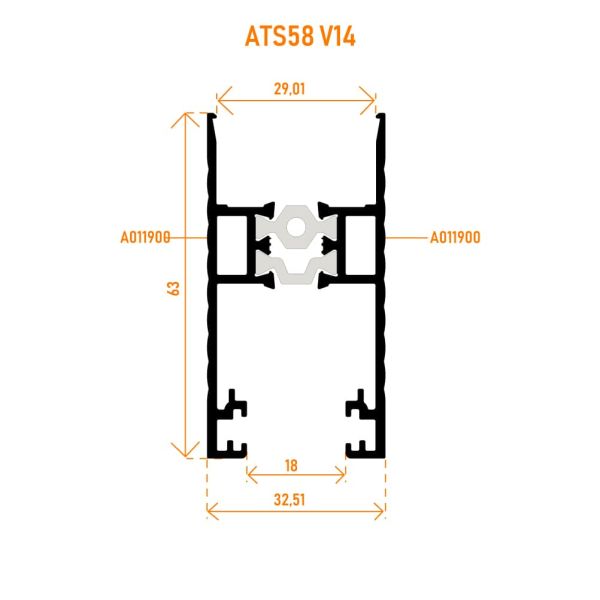 RST58 / ATS58 V14 Sürme Etek Profili