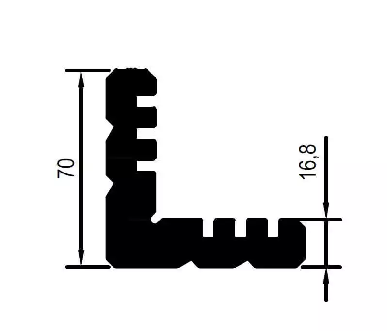 121 L 38-28,5 mm RWT 55 Dar Pencere Kanadı Köşe Takozu