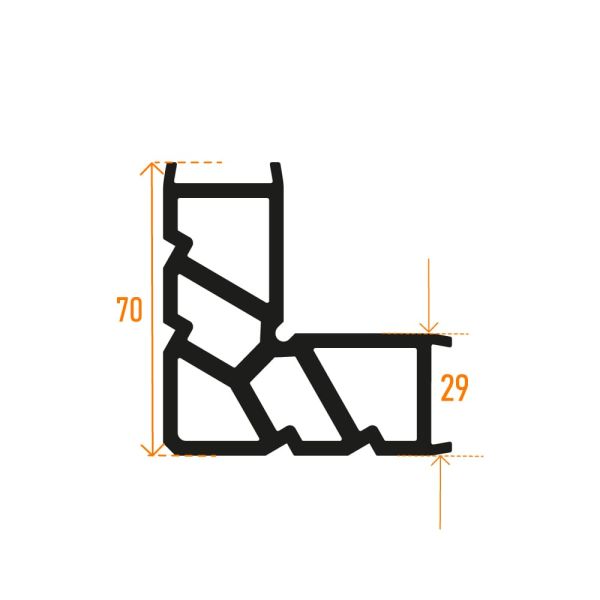 126 L 32 -28,1 mm RWT 55 Standart Pencere Kanadı Köşe Takozu