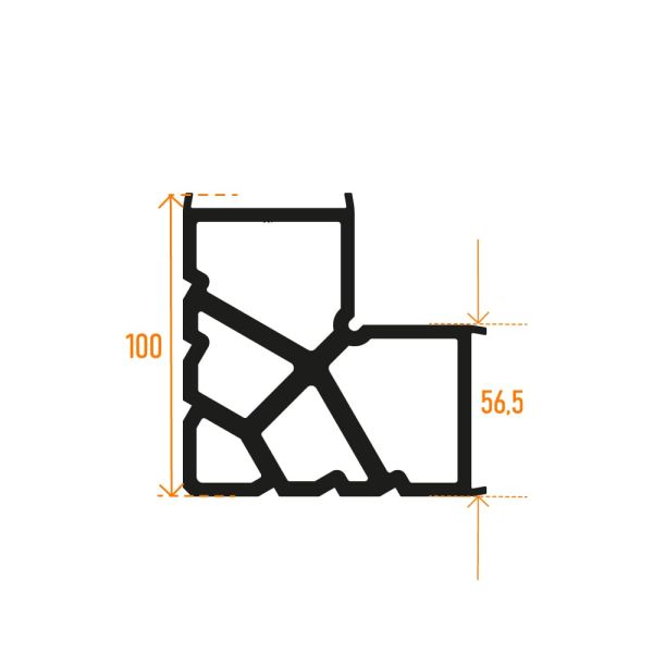 167 L 04 -5,8 mm RWT 55 PVC Kanallı Kapı Kanadı Köşe Takozu