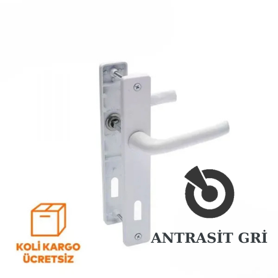 Safir Alüminyum PVC Oda Kapı Kolu 34/90 Eksen Yaylı - 4