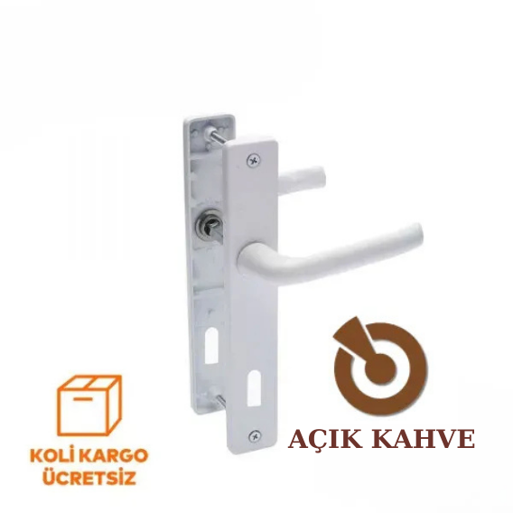Safir Alüminyum PVC Oda Kapı Kolu 34/90 Eksen Yaylı - 3