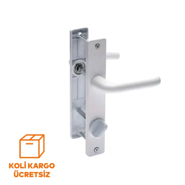 Safir Alüminyum PVC WC Kapı Kolu 34/90 Eksen Yaylı - 1