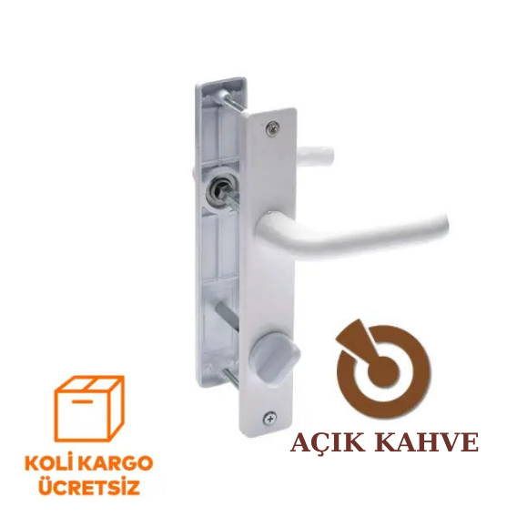 Safir Alüminyum PVC WC Kapı Kolu 34/90 Eksen Yaylı - 2
