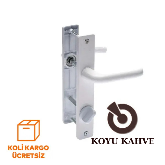 Safir Alüminyum PVC WC Kapı Kolu 34/90 Eksen Yaylı - 3