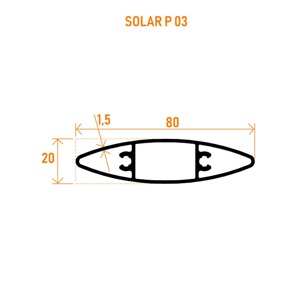 Solar P 03 Güneş Kırıcı Profil