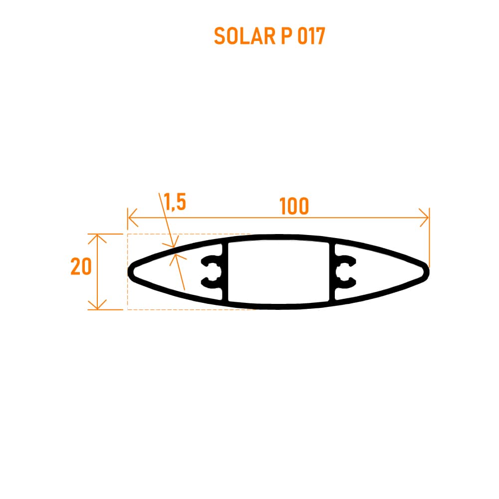 Solar P 17 Güneş Kırıcı Profil