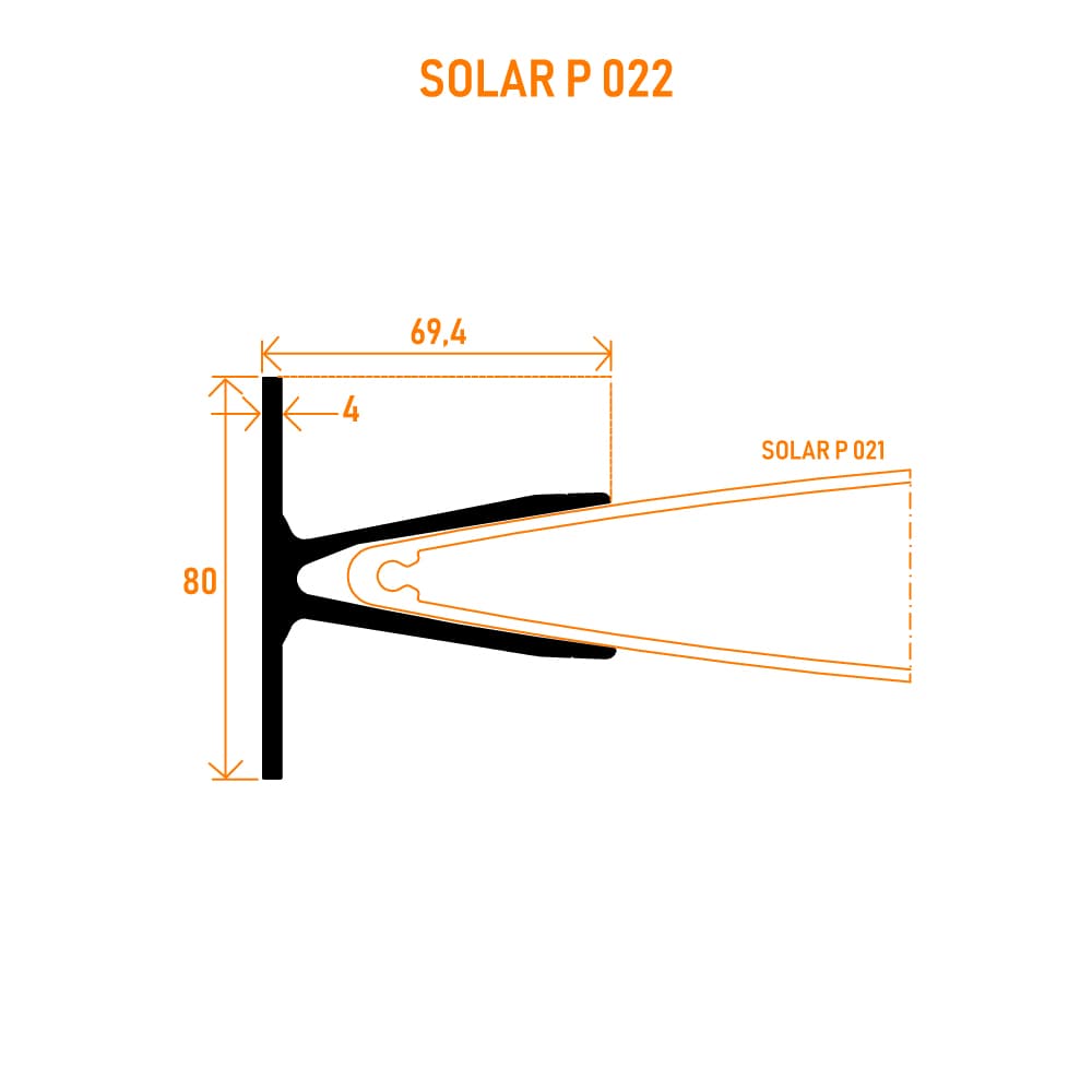 Solar P 22 Güneş Kırıcı Profil