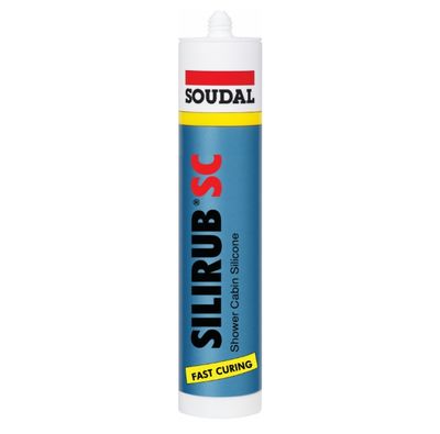 Soudal Silirub SC 280 ML Duşakabin Sektörü için Geliştirilmiş Hızlı Kürlenen %100 Silikon - 1