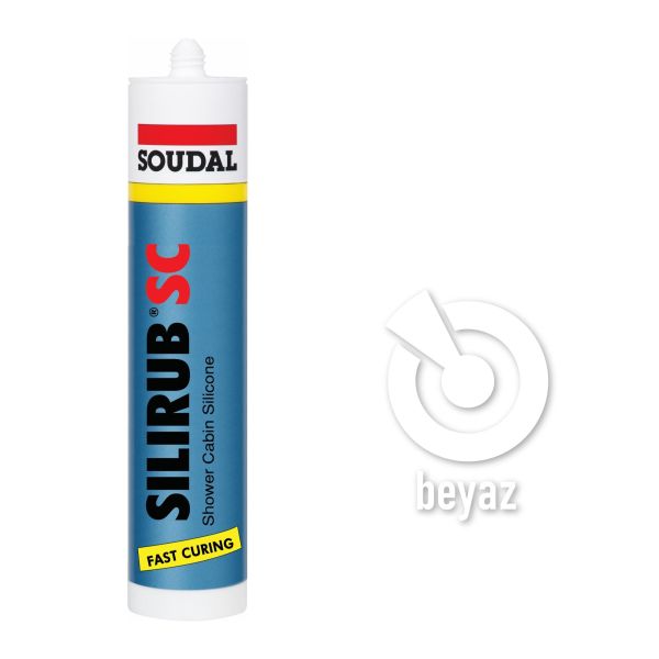 Soudal Silirub SC 280 ML Duşakabin Sektörü için Geliştirilmiş Hızlı Kürlenen %100 Silikon