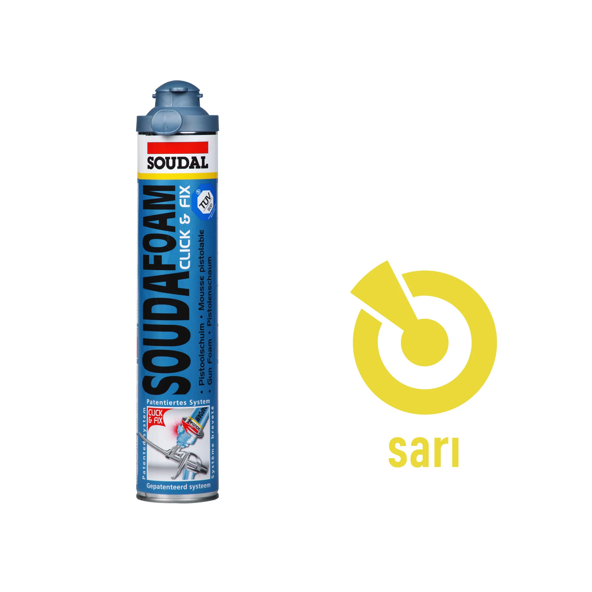 Soudal Soudafoam Gun Click & Fix Patentli Adaptör SisteMLi 750 ML Köpük - 2